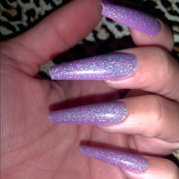 Touch and glow fake extra long nails in color purple glow brand new in box - Picture 3 of 16